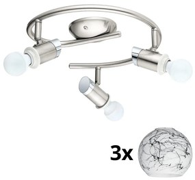 Eglo - LED reflektor MY CHOICE 3xE14/4W/230V chrom/biały/czarny