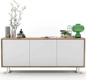 Komoda na nóżkach dąb wotan + biały E7-A32