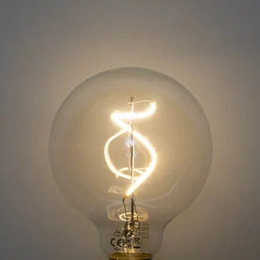 Zestaw 5 Żarówka LED E27 z możliwością ściemniania, spiralny filament G95 4W 270lm 2700K