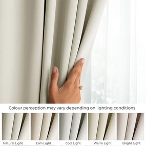 Kremowa zaciemniająca zasłona termiczna 140x270 cm Pleat – Restilo