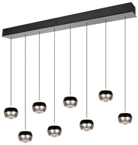 Czarna/w kolorze srebra lampa wisząca LED Orbit – Trio Select