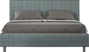 Łóżko bez stelaża tapicerowane 160x200 tkaniny Aragona 8 Niebieski Adele