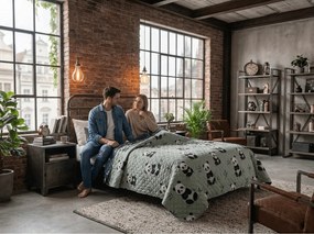 Narzuta na łóżko PANDA RELAX zielony Rozmiar: 220 x 240 cm