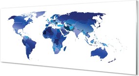 Panel nad Blat Kuchenny Kontury Świata w Błękicie