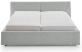Szare tapicerowane łóżko dwuosobowe bez stelaża 160x200 cm Cube – Meise Möbel
