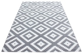 Dywan nowoczesny Plus Kwadraty szaro-kremowy 240 cm x 340 cm