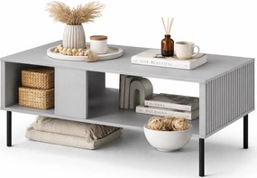 Szara ława z półką i lamelami G7-H51