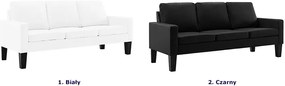 3-osobowa biała sofa z ekoskóry M0-M28