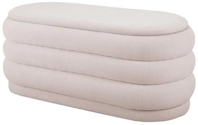 Ławka ze skrzynią  – Sztruks – Kremowy – ECAMBI