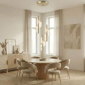 LAMPA SUFITOWA WISZĄCA LED G178-3CP ZŁOTA