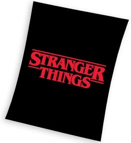 Carbotex Kocyk dziecięcy Stranger Things Black,130 x 170 cm