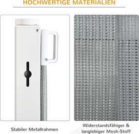 PawHut bramka ochronna na drzwi, schody, zwijana, obsługa jedną ręką, PVC szara