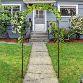Outsunny Pergola Łukowa Kratka Brama Odporna na Warunki Atmosferyczne Metal Wys 230cm | Aosom PL