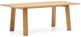 Rozkładany stół z dodatkowym blatem z blatem w dekorze dębu 95x200 cm Arlen – Kave Home