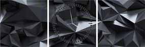 Obraz - Abstrakcja geometryczna (z zegarem) (90x30 cm)