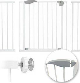 Bramka barierka zabezpieczająca na schody i drzwi biała