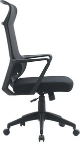 Czarne tapicerowane krzesło biurowe Hoboken – Yes Everyday