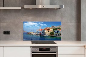 Panel Szklany Surowe Piękno Greckiego Wybrzeża