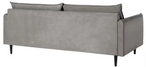 Szara aksamitna sofa 203 cm Juli – Ropez