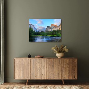 Obraz na szkle dzikiego górskiego krajobrazu (70x50 cm)