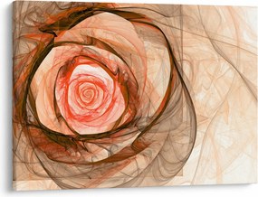 Obraz - Abstrakcyjny róż z białym tłem (70x50 cm)