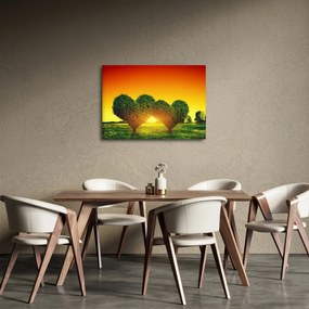 Obraz - Serce w koronach drzew (70x50 cm)