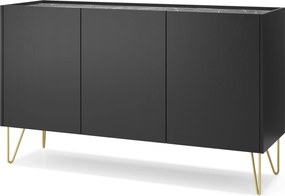 Komoda ARMONIA 144 cm do Salonu Sypialni Czarny