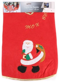 Dywanik ozdobny pod choinkę z motywem Świętego Mikołaja