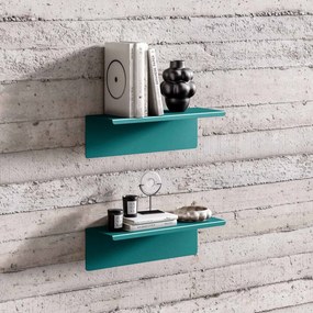 Metalowa półka ścienna Modern Joanne 40 cm, kolor morski