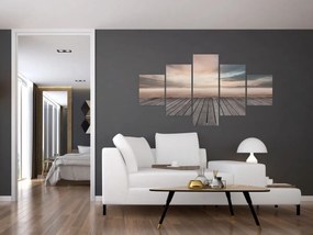 Obraz - Molo o zachodzie słońca (125x70 cm)