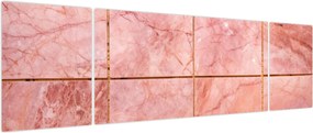 Obraz - Różowe, marmurkowe płytki (170x50 cm)