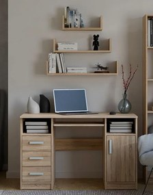 Zestaw 3 półek ściennych dąb sonoma M9-R89