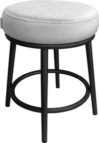 Taboret Ben tkanina Welur stelaż metalowy STOŁEK LOFT : Kolor Stelaża - Czarny , Kolor tkaniny - VELVET - MG39, Typ tkaniny - Velvet