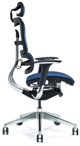 Wysokiej klasy fotel biurowy ergonomiczny ERGO 800-M, tapicerowany tkaniną mesh o jodełkowym splocie, kolory czarny, granatowy, szary. Fotel jest wyposażony w nowoczesne funkcje.