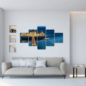 Obraz - hotel na plaży (125x70 cm)