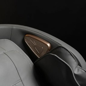 Fotel Masujący VX MAX Wypoczynkowy Relaksacyjny Szary Ekoskóra Nowoczesny