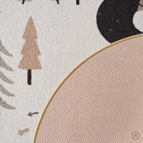 Dywan dziecięcy Coco Miasteczko kremowe koło 200 cm x 200 cm