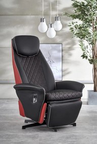 CAMARO fotel wypoczynkowy czarny, czerwony,