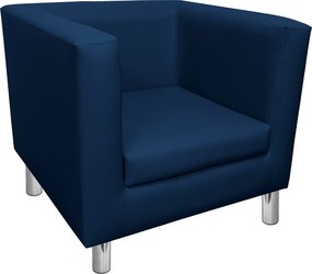 Fotel Monaco tkanina Eko-skóra : Kolor nogi - Chrom, Kolor tkaniny - EKO-SKÓRA - 4D, Wysokość nogi - 15 cm