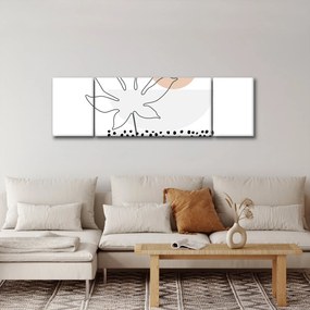 Obraz - Line art flowers N⁰3 (170x50 cm)