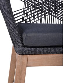 Szare drewniane krzesło ogrodowe Pomona – Garden Pleasure