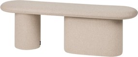 Beżowa wełniana tapicerowana ławka Rull – noo.ma
