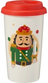 Kubek kamionkowy z pokrywką Dziadek do orzechów 400 ml