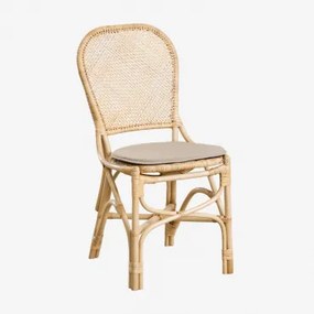 Zestaw 4 Krzeseł Ogrodowych Zariel Z Rattanu Miel & Dried Herb - Sklum