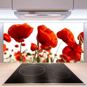 Szkło Dekoracyjne do Kuchni Barwne Pole Tulipanów