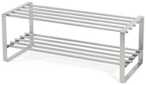 Metalowa szafka na buty w kolorze srebra 70x29x27 cm Rex – Spinder Design