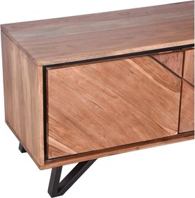 Szafka pod TV z litego drewna akacjowego 150x51x40 cm Ambala – Interia Home &amp; Living