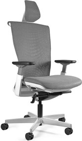 Ergonomiczne krzesło biurowe Reya, biały / siatka szara RS02