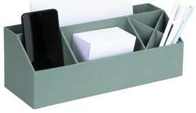 Zielony kartonowy organizer na artykuły papiernicze Elisa Canvas Paper Laminate – Bigso