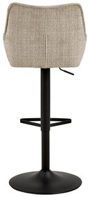Beżowy hoker z regulowaną wysokością/z podłokietnikami (wysokość siedziska 85 cm) Eddie – Actona